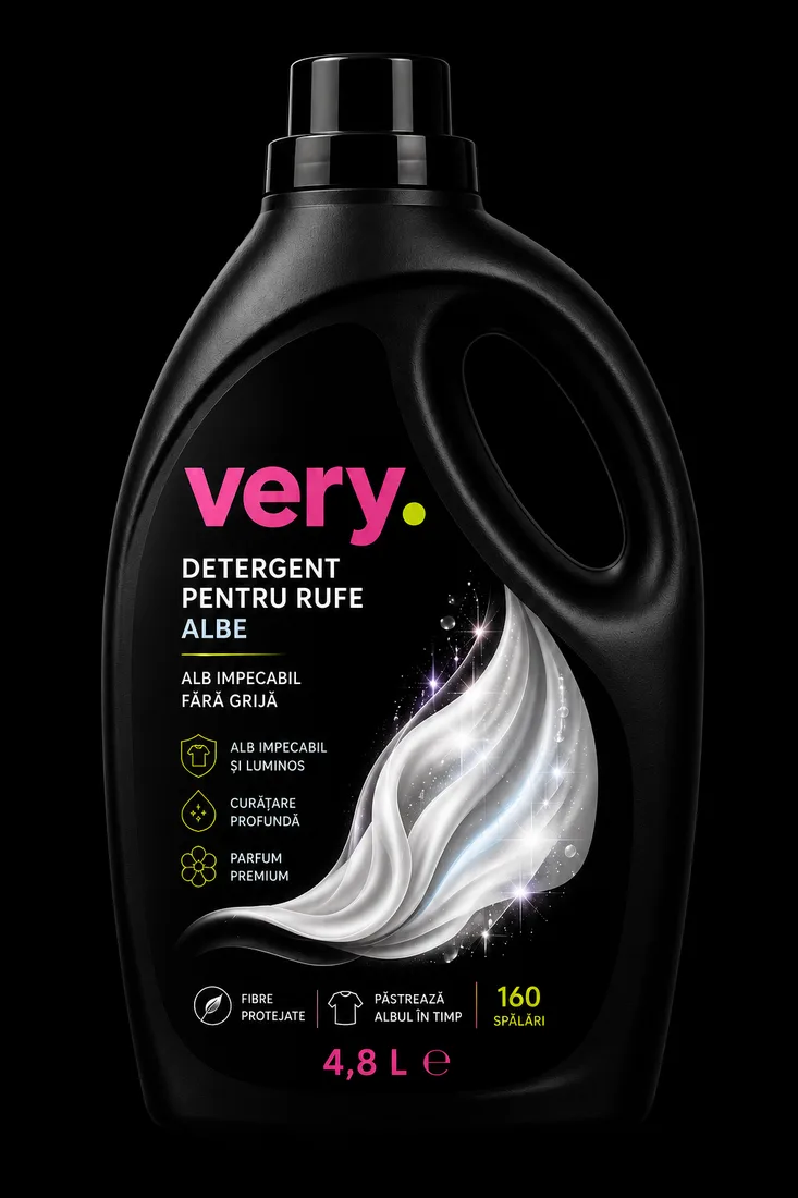Detergent lichid · Rufe albe