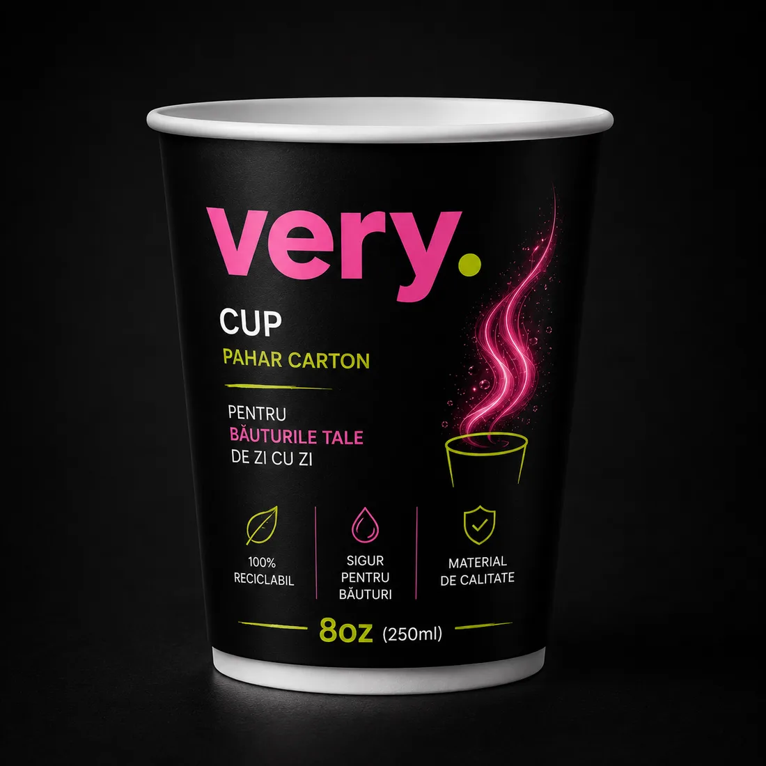 Pahar carton 8oz